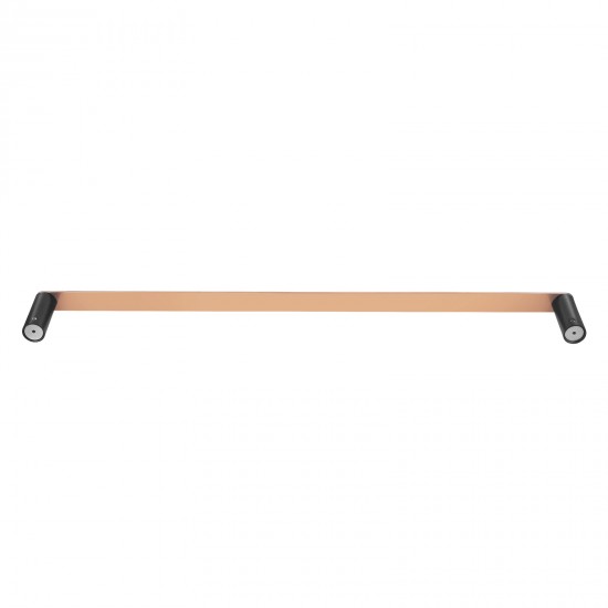 600mm Esperia Black & Rose Gold Single Towel Rail Stainless Steel 304 Wall Mounted