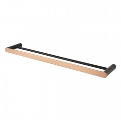 Esperia Black & Rose Gold Double Towel Rail 600mm Stainless Steel 304 Wall Mounted