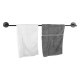 Euro Pin Lever Round Black Single Towel Rack Rail 800mm