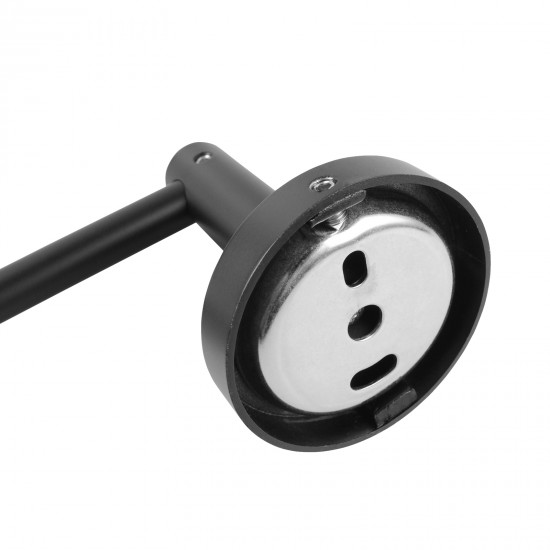 Euro Pin Lever Round Black Single Towel Rack Rail 800mm