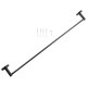 Euro Pin Lever Round Black Single Towel Rack Rail 800mm