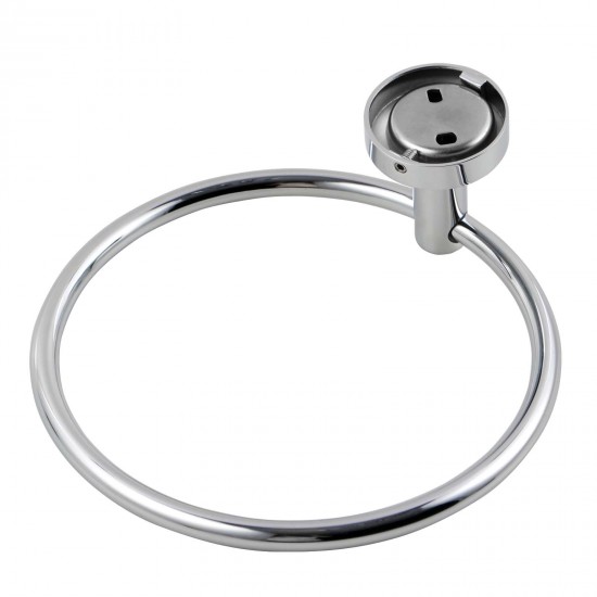 Euro Pin Lever Round Chrome Hand Towel Ring