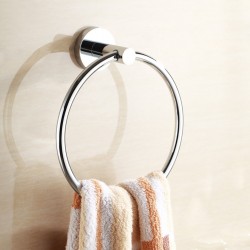 Euro Pin Lever Round Chrome Hand Towel Ring