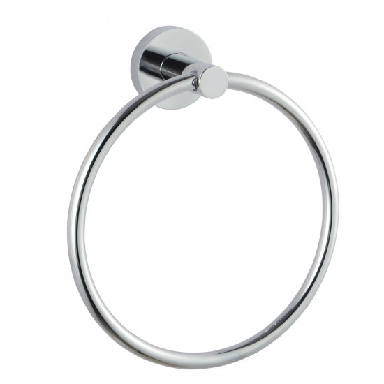 Euro Pin Lever Round Chrome Hand Towel Ring