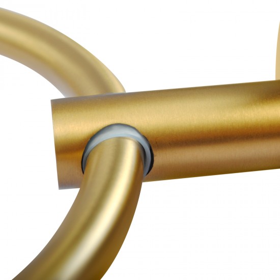 Pentro Round Brushed Yellow Gold Hand Towel Ring Wall Mounted