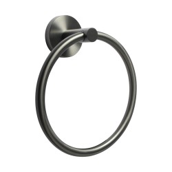 Norico Round Gunmetal Grey Hand Towel Ring Wall Mounted