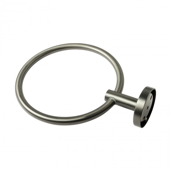 Norico Round Gunmetal Grey Hand Towel Ring Wall Mounted