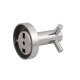 Double Robe Hook Euro Pin Lever Round Chrome Stainless Steel Wall Mounted