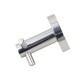 Double Robe Hook Euro Pin Lever Round Chrome Stainless Steel Wall Mounted