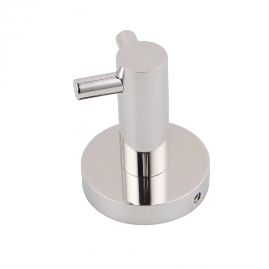 Double Robe Hook Euro Pin Lever Round Chrome Stainless Steel Wall Mounted