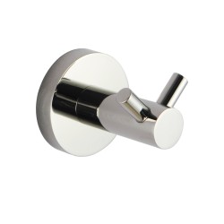 Double Robe Hook Euro Pin Lever Round Chrome Stainless Steel Wall Mounted