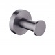Euro Pin Lever Round Gunmetal Grey Stainless Steel Robe Hook Wall Mounted