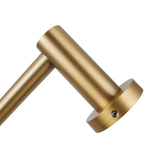 Round Brushed Yellow Gold Hand Towel Holder 347mm Wall Mounted