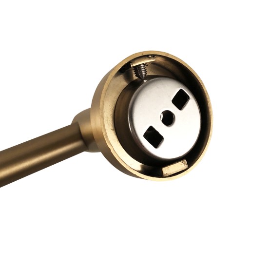 Round Brushed Yellow Gold Hand Towel Holder 347mm Wall Mounted