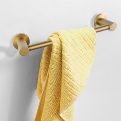 Round Brushed Yellow Gold Hand Towel Holder 347mm Wall Mounted