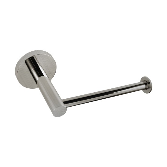 Euro Pin Lever Stainless Steel Round Brushed Nickel Toilet Paper Roll Holder Wall Mounted