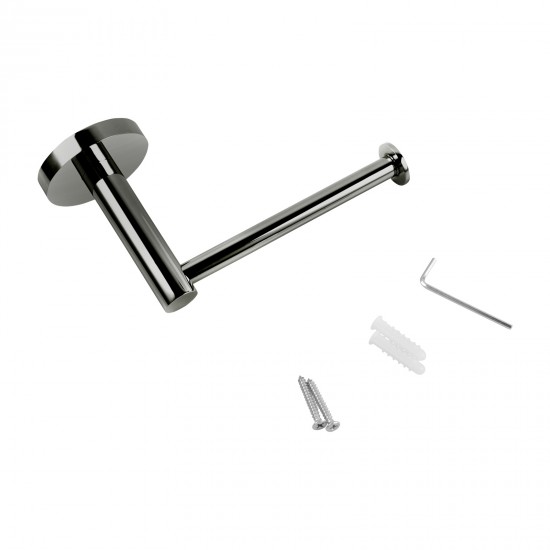 Stainless Steel Gunmetal Grey Toilet Paper Holder Wall Mounted