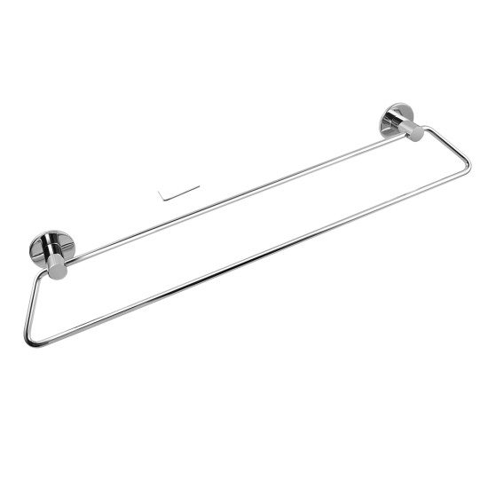 Zevi 600mm Self Adhesive Chrome Double Towel Rail Stainless Steel 304 Wall Mounted Drill Free