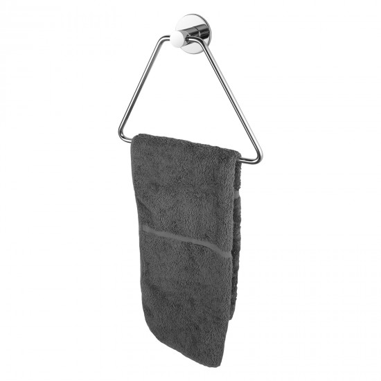 Zevi Self Adhesive Round Chrome Hand Towel Holder 304 Stainless Steel Drill Free