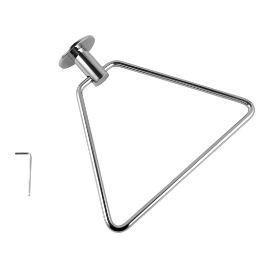 Zevi Self Adhesive Round Chrome Hand Towel Holder 304 Stainless Steel Drill Free