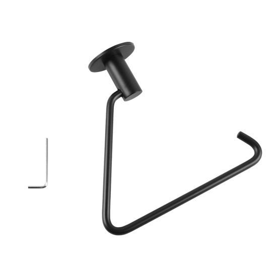 Zevi Self Adhesive Round Black Toilet Paper Roll Holder 304 Stainless Steel Drill Free