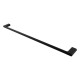 Square Matt Black Single Towel Rail 600mm Solid Brass Wall Mounted