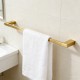 Square Brushed Yellow Gold Single Hand Towel Rail Stainless Steel Wall Mounted