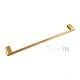 Square Brushed Yellow Gold Single Hand Towel Rail Stainless Steel Wall Mounted