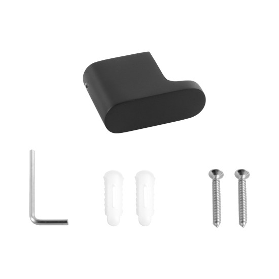 Stainless Steel Matte Black Robe Hook Towel Holder Wall Mounted