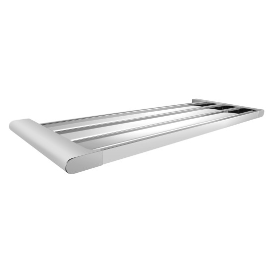 Luxury Chrome Bathroom Towel Shelf Rack Stainless Steel