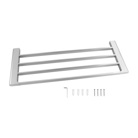 Luxury Chrome Bathroom Towel Shelf Rack Stainless Steel