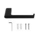 Square Black Toilet Paper Holder Wall Mounted