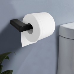 Square Black Toilet Paper Holder Wall Mounted