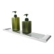Chrome Single Glass Shelf Storage Brass Wall Mounted