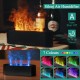 7 Color Light Flame Aroma Diffuser Ultrasonic Essential Oil Diffuser with  3 Timer Settings for Home Bedroom Black