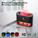 4 Color Salt Stone Simulation 3D Flame Ultrasonic Aroma Diffuser Humidifier - USB Essential Oil Aromatherapy Diffuser