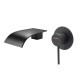 Aquatica All Pressures Circo Shower With Waterfall Wall Spout Matte BlackSet