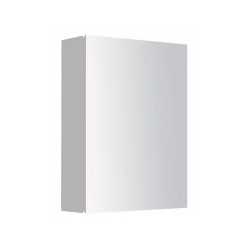 450x150x750mm Plywood 1-Door White Mirror Cabinet 