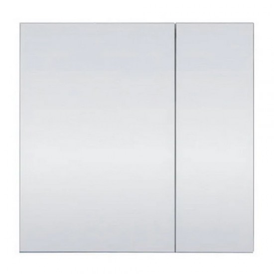 600x150x750mm Plywood 2-Door Dark Oak Mirror Cabinet 