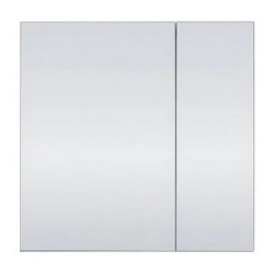 600x150x750mm Plywood 2-Door Light Oak Mirror Cabinet 