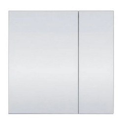 600x150x750mm Plywood 2-Door White Mirror Cabinet 