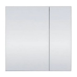 750x150x750mm Plywood 2-Door Dark Oak Mirror Cabinet 