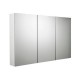 900x150x750mm Plywood 3-Door White Mirror Cabinet 