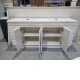 MADRID 1800X460X850MM PLYWOOD FLOOR STANDING VANITY - GLOSS WHITE WITH DOUBLE POLYMARBLE TOP