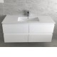 NELSON 1500X460X580MM PLYWOOD WALL HUNG VANITY - GLOSS WHITE WITH CERAMIC TOP