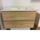 NELSON 900X460X580MM PLYWOOD WALL HUNG VANITY - LIGHT OAK WITH CERAMIC TOP