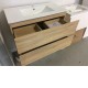 NELSON 900X460X580MM PLYWOOD WALL HUNG VANITY - LIGHT OAK WITH CERAMIC TOP