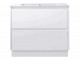 POLO 900X460X850MM PLYWOOD FLOOR STANDING VANITY - WHITE GLOSS WITH CERAMIC TOP