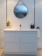 POLO 1500X450X850MM PLYWOOD FLOOR STANDING VANITY - GLOSS WHITE WITH CERAMIC TOP