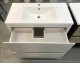POLO 900X460X850MM PLYWOOD FLOOR STANDING VANITY - WHITE GLOSS WITH CERAMIC TOP